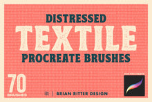 Load image into Gallery viewer, Distressed Textile Procreate Brushes - Brian Ritter Design
