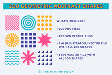 Load image into Gallery viewer, 200 Geometric Abstract Shapes - Brian Ritter Design