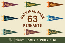 Load image into Gallery viewer, National Park Pennants - Brian Ritter Design