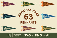 Load image into Gallery viewer, National Park Pennants - Brian Ritter Design