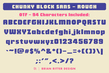 Load image into Gallery viewer, Chunky Block Sans Font - Brian Ritter Design