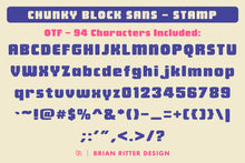 Load image into Gallery viewer, Chunky Block Sans Font - Brian Ritter Design