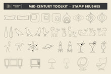 Load image into Gallery viewer, Mid-Century Retro Toolkit for Procreate - Brian Ritter Design