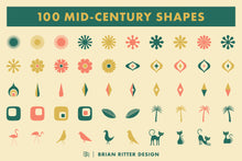 Load image into Gallery viewer, 100 Mid-Century Shapes - Brian Ritter Design