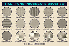 Load image into Gallery viewer, Halftone Procreate Brushes - Brian Ritter Design