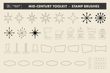Load image into Gallery viewer, Mid-Century Retro Toolkit for Procreate - Brian Ritter Design