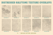 Load image into Gallery viewer, Distressed Halftone Texture Overlays