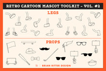 Load image into Gallery viewer, Retro Cartoon Mascot Toolkit - Vol. 2 - Brian Ritter Design