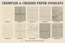 Load image into Gallery viewer, Crumpled & Creased Paper Overlays
