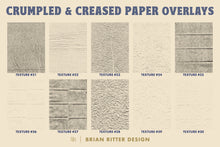 Load image into Gallery viewer, Crumpled & Creased Paper Overlays