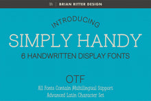 Load image into Gallery viewer, Simply Handy - Handwritten Fonts - Brian Ritter Design