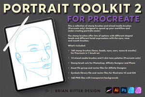 Portrait Toolkit 2 for Procreate - Brian Ritter Design