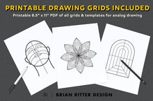 Load image into Gallery viewer, Drawing Grid Brushes For Procreate - Brian Ritter Design