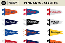 Load image into Gallery viewer, Vintage Pennants + Baseball Vectors - Brian Ritter Design