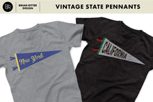 Load image into Gallery viewer, Vintage State Pennants - Brian Ritter Design