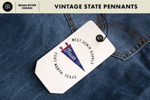 Load image into Gallery viewer, Vintage State Pennants - Brian Ritter Design