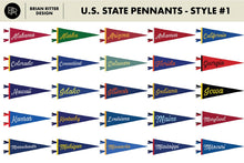 Load image into Gallery viewer, Vintage State Pennants - Brian Ritter Design