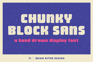 Chunky Block Sans Font - Brian Ritter Design