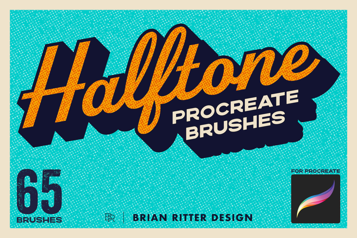 Halftone Procreate Brushes - Brian Ritter Design
