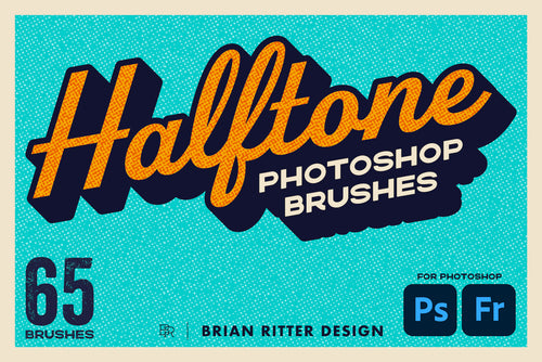 Halftone Photoshop Brushes - Brian Ritter Design