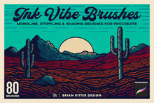 Load image into Gallery viewer, Ink Vibe Procreate Brushes - Brian Ritter Design

