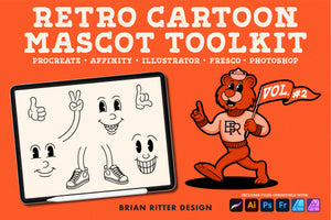 Retro Cartoon Mascot Toolkit - Vol. 2