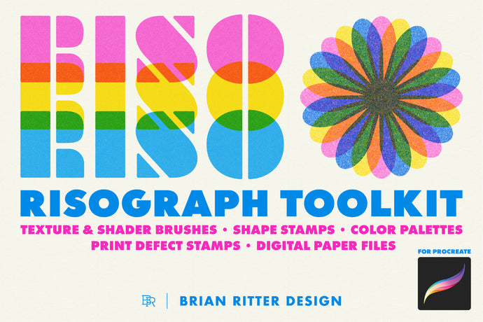 Risograph Toolkit for Procreate - Brian Ritter Design