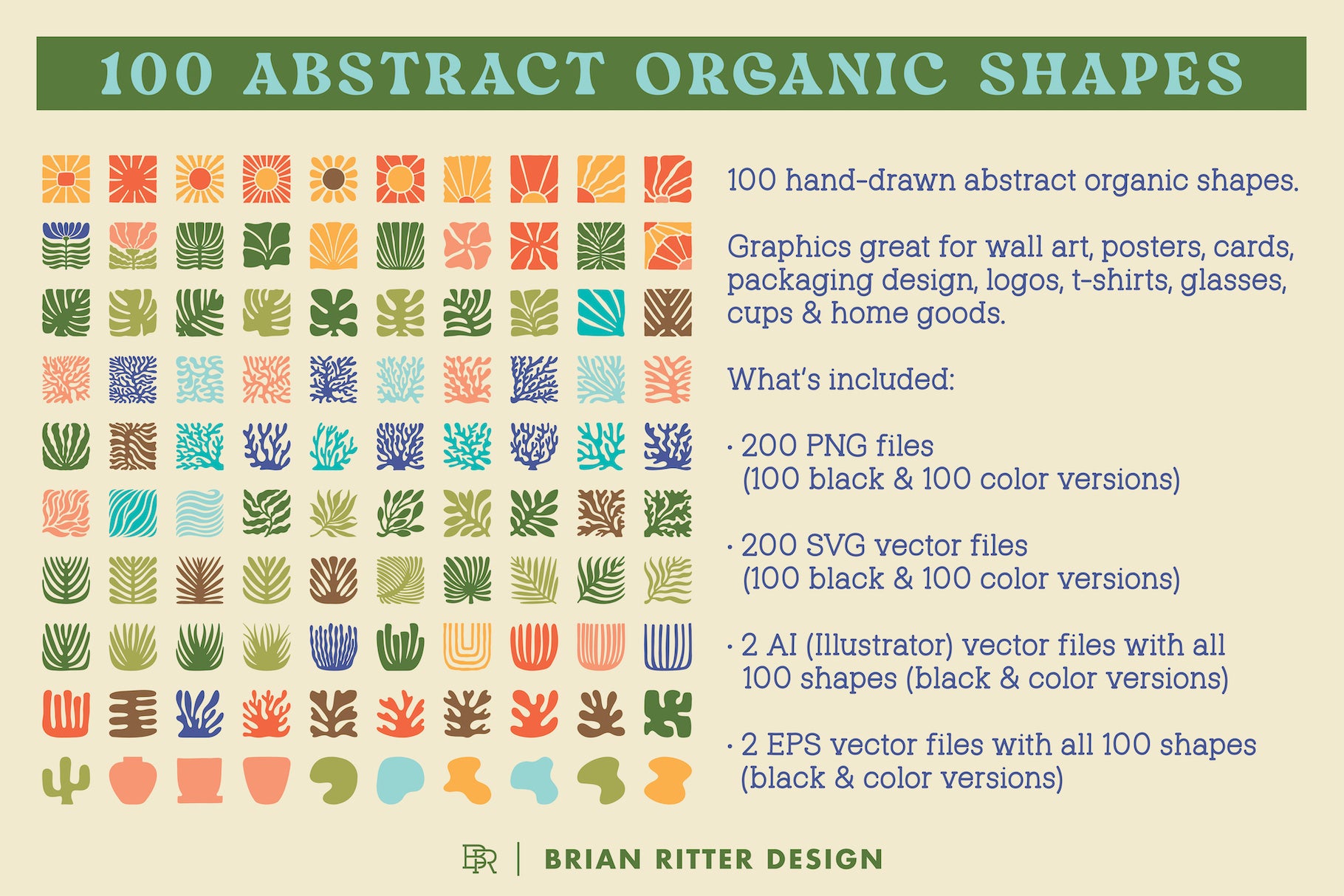 Organic Shape Using Square 100 Abstract Organic Shapes – Brian Ritter Design