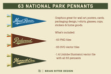 Load image into Gallery viewer, National Park Pennants - Brian Ritter Design
