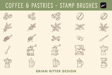 Load image into Gallery viewer, Coffee &amp; Pastries Stamp Brushes
