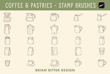 Load image into Gallery viewer, Coffee &amp; Pastries Stamp Brushes
