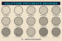 Load image into Gallery viewer, Halftone Procreate Brushes - Brian Ritter Design
