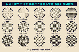 Halftone Procreate Brushes - Brian Ritter Design