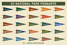 Load image into Gallery viewer, National Park Pennants - Brian Ritter Design
