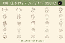 Load image into Gallery viewer, Coffee &amp; Pastries Stamp Brushes
