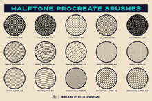 Load image into Gallery viewer, Halftone Procreate Brushes - Brian Ritter Design
