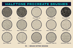 Halftone Procreate Brushes - Brian Ritter Design