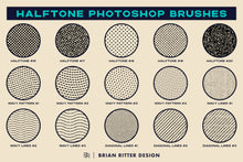 Load image into Gallery viewer, Halftone Photoshop Brushes - Brian Ritter Design
