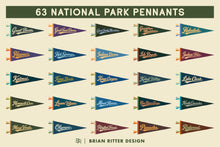 Load image into Gallery viewer, National Park Pennants - Brian Ritter Design
