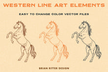 Load image into Gallery viewer, Western Line Art Elements
