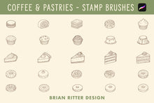 Load image into Gallery viewer, Coffee &amp; Pastries Stamp Brushes
