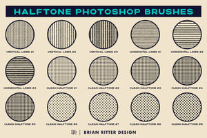 Halftone Photoshop Brushes - Brian Ritter Design