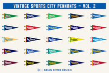 Load image into Gallery viewer, 100 Vintage Sports City Pennants - Vol. 2
