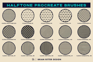 Halftone Procreate Brushes - Brian Ritter Design