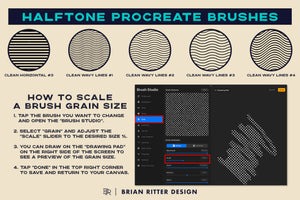 Halftone Procreate Brushes - Brian Ritter Design