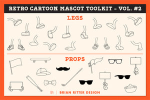 Retro Cartoon Mascot Toolkit - Vol. 2