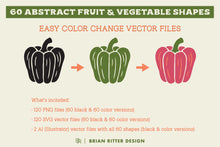 Load image into Gallery viewer, Abstract Fruit &amp; Vegetable Shapes - Brian Ritter Design
