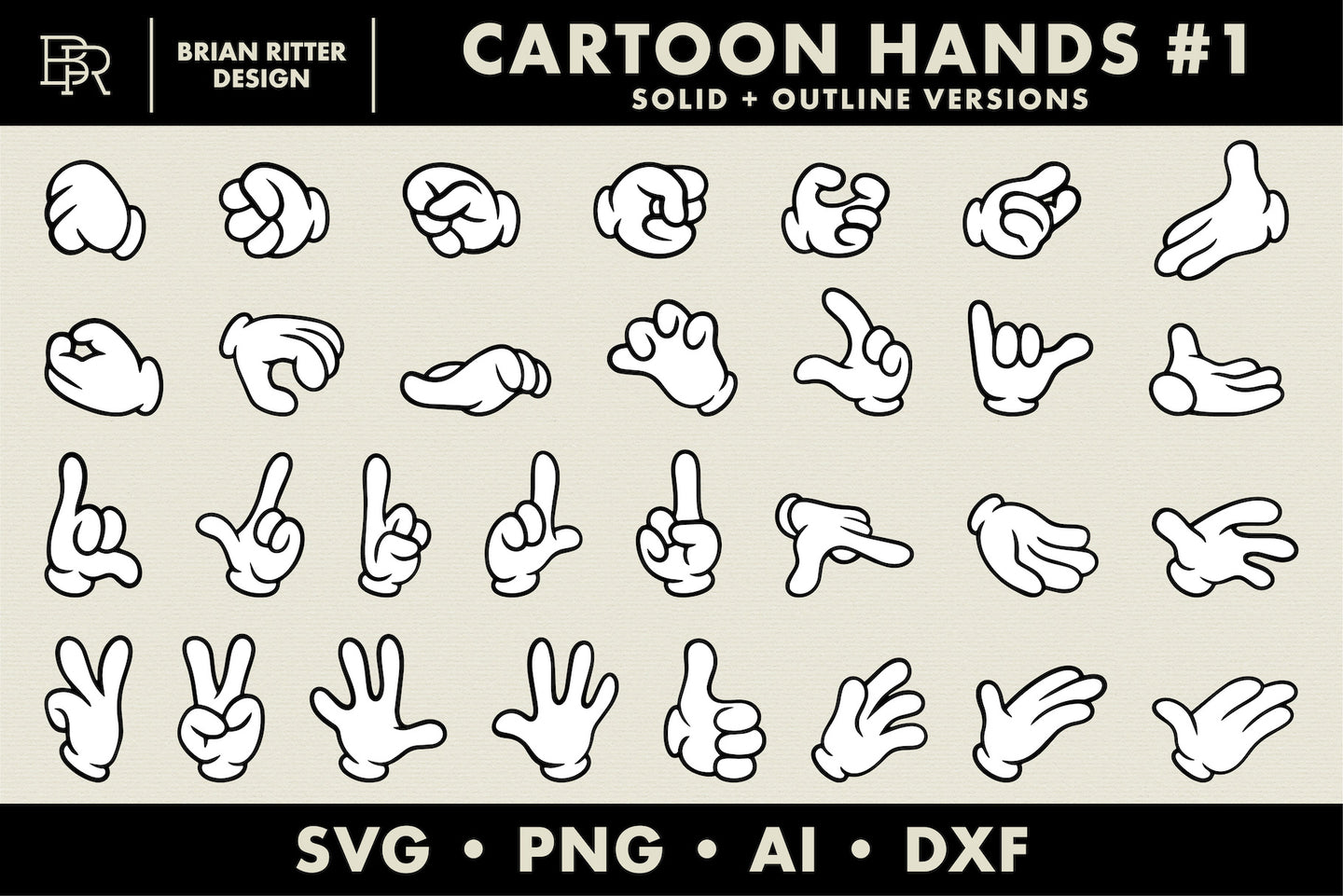 Cartoon Glove Hands