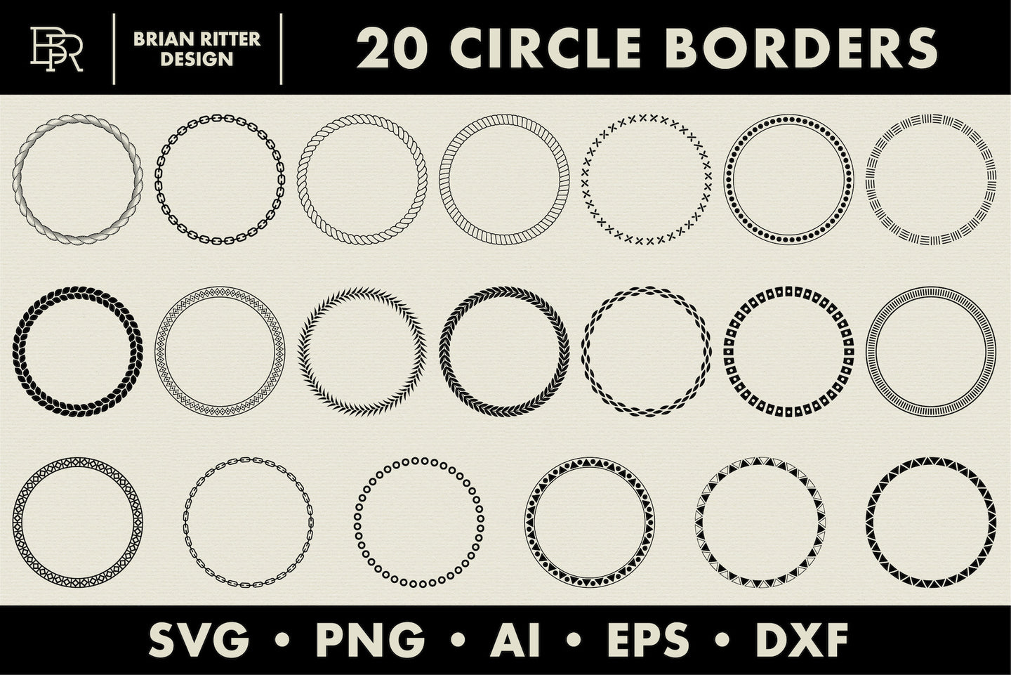 20 Circle Borders