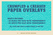 Load image into Gallery viewer, Crumpled &amp; Creased Paper Overlays
